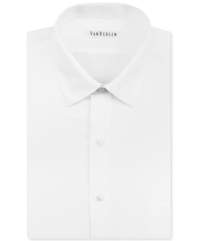 Shop Van Heusen Men's Classic-fit Herringbone Dress Shirt In White
