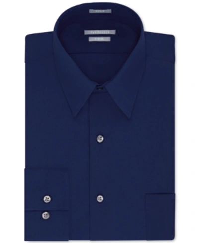 Shop Van Heusen Men's Athletic Fit Poplin Dress Shirt In Persian Blue