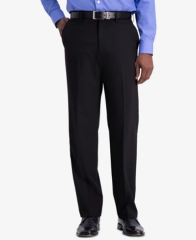 Shop Haggar J.m.  Men's 4-way Stretch Classic Fit Flat Front Dress Pant In Black