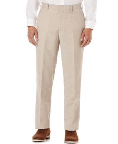 Shop Cubavera Men's Linen Blend Flat Front Pant In Khaki