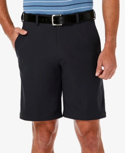 Shop Haggar Men's Cool 18 Pro Flat Front Classic-fit 9.5" Shorts In Black