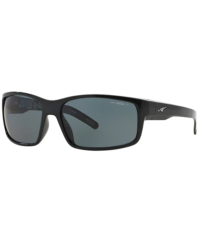Shop Arnette Polarized Polarized Sunglasses, An4202 Fastball In Black/grey Polar