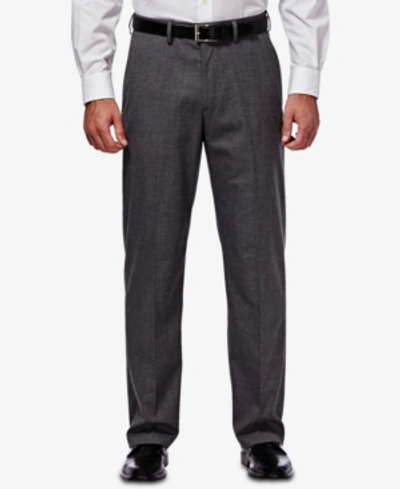 Shop Haggar J.m.  Men's Premium Stretch Classic Fit Flat Front Suit Pant In Dark Grey