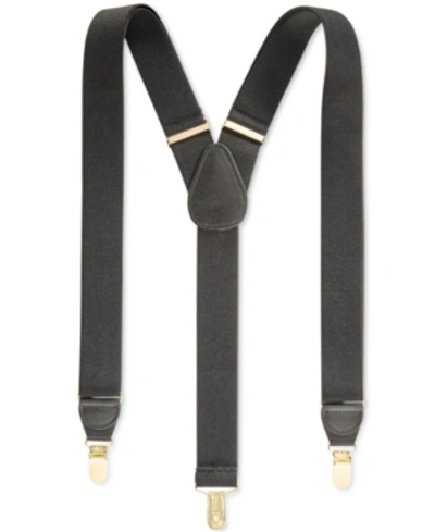 Shop Club Room Men's Solid Suspenders, Created For Macy's In Black