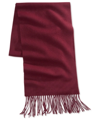 Shop Club Room Men's 100% Cashmere Scarf, Created For Macy's In Burgundy