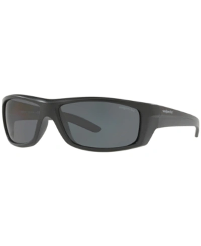 Shop Sunglass Hut Collection Polarized Sunglasses, Hu2007 63 In Matte Black/grey Polar