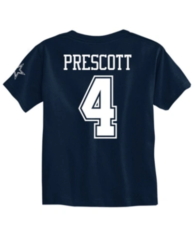 Outerstuff Dak Prescott Dallas Cowboys Eligible Player Name And Number T-shirt, Little Boys (4-7) In Navy