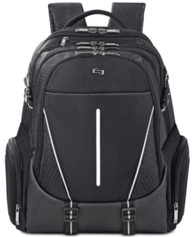Shop Solo New York Active 17.3" Laptop Backpack In Black With Gray Accents
