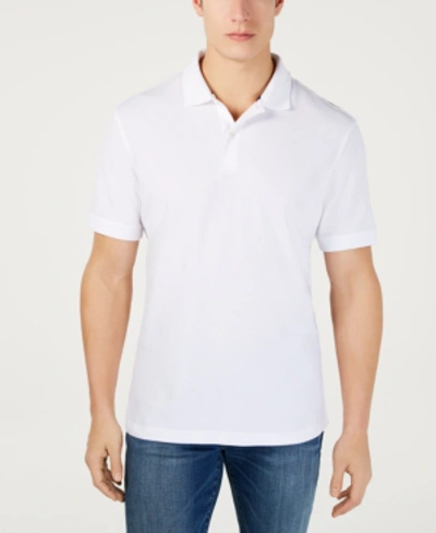 Shop Club Room Men's Classic Fit Performance Stretch Polo, Created For Macy's In Bright White