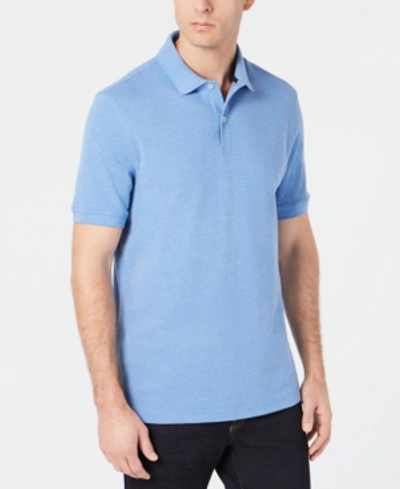 Shop Club Room Men's Classic Fit Performance Stretch Polo, Created For Macy's In Blue Yonder