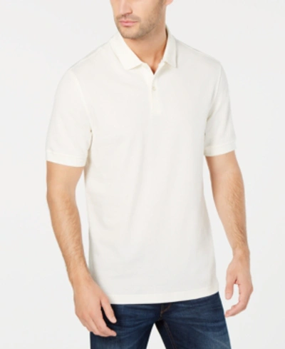 Shop Club Room Men's Classic Fit Performance Stretch Polo, Created For Macy's In Natural