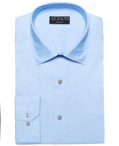 Shop Alfani Men's Slim Fit Performance Dress Shirt, Created For Macy's In Light Blue