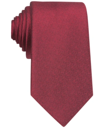 Shop Bar Iii Sable Solid Tie, Created For Macy's In Red