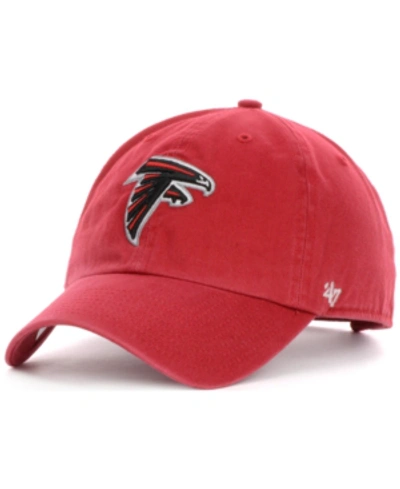 Shop 47 Brand Atlanta Falcons Clean Up Cap In Red
