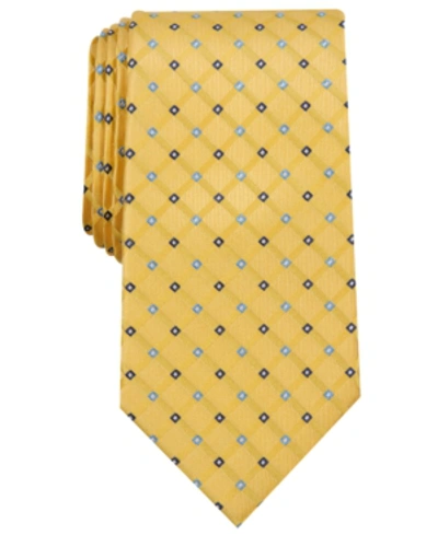 Shop Club Room Men's Linked Neat Tie, Created For Macy's In Yellow