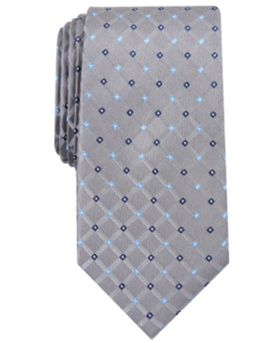 Shop Club Room Men's Linked Neat Tie, Created For Macy's In Grey