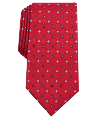Shop Club Room Men's Linked Neat Tie, Created For Macy's In Red