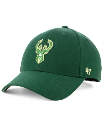 Shop 47 Brand Milwaukee Bucks Team Color Mvp Cap In Green