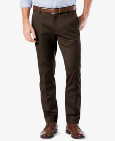 Dockers Men's Easy Straight Fit Khaki Stretch Pants In Dark Pebble