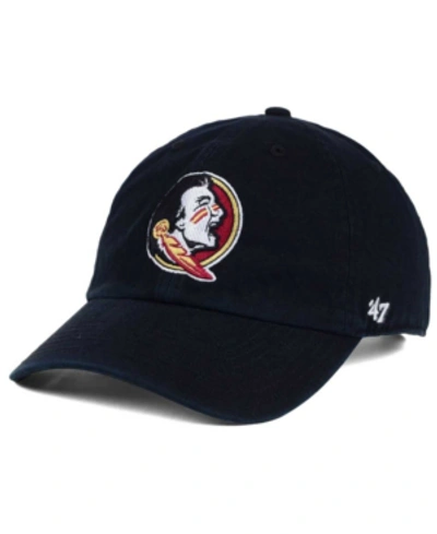47 Brand Florida State Seminoles Clean Up Cap In Black
