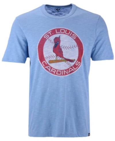 Shop 47 Brand Men's St. Louis Cardinals Scrum Logo T-shirt In Lightblue