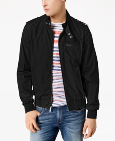 Shop Members Only Men's Classic Iconic Racer Jacket (slim Fit) In Black