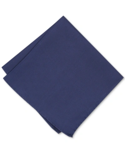 Shop Alfani Men's Solid Pocket Square, Created For Macy's In Navy