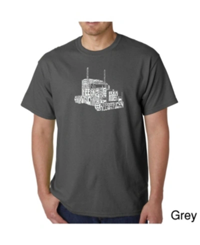 Shop La Pop Art Mens Word Art T-shirt In Gray