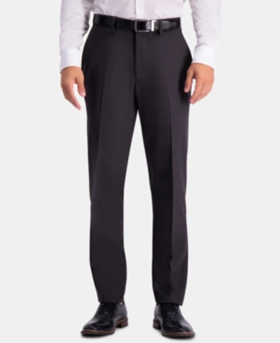 Shop Haggar Men's Active Series Herringbone Slim-fit Suit Separate Pants In Charcoal
