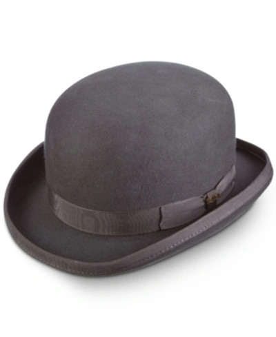 Shop Scala Men's Wool Bowler Hat In Char