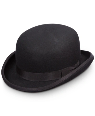 Shop Scala Men's Wool Bowler Hat In Black