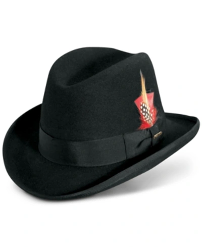 Shop Scala Men's Wool Homburg Hat In Black