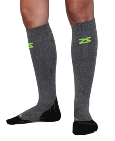 Shop Zensah Tech Compression Socks In Heather Gray