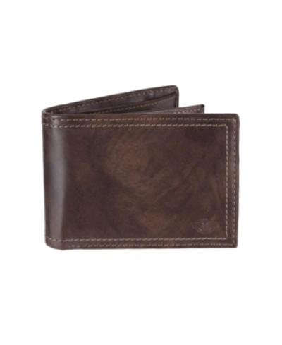 Shop Dockers Men's  Rfid Extra Capacity Slimfold In Brown