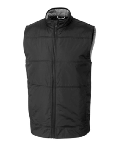 Shop Cutter & Buck Men's Big & Tall Stealth Full Zip Vest In Black