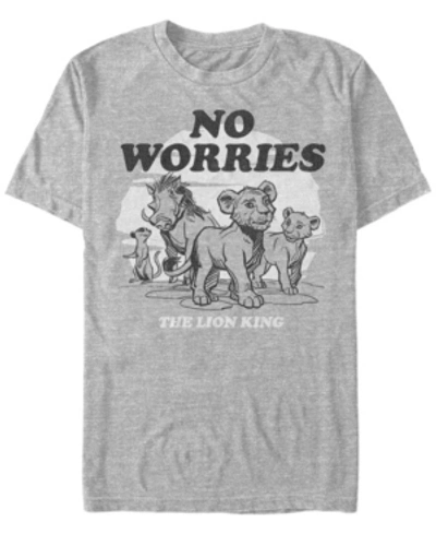 Shop Lion King Disney Men's The  No Worries Group Shot Short Sleeve T-shirt In Athletic H