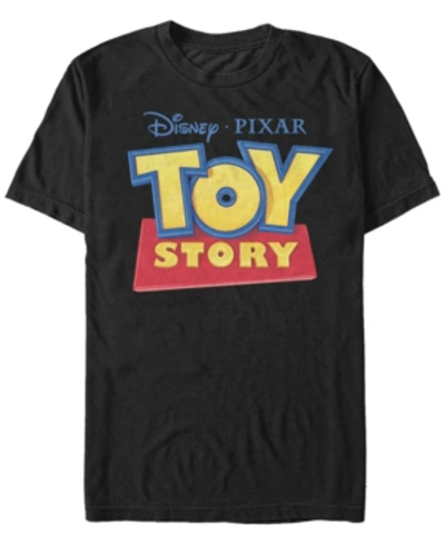 Shop Toy Story Disney Pixar Men's Official  Movie Logo Short Sleeve T-shirt In Black