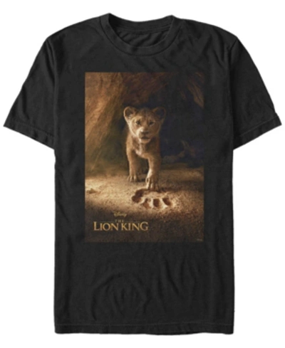 Shop Lion King Disney Men's The  Live Action Simba Paw Poster Short Sleeve T-shirt In Black
