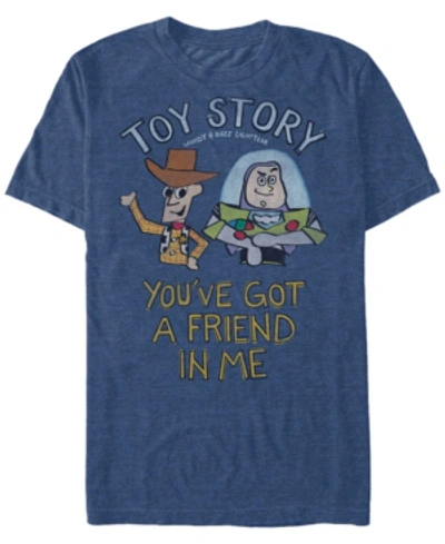 Shop Toy Story Disney Pixar Men's  You've Got A Friend Short Sleeve T-shirt In Navy Heath