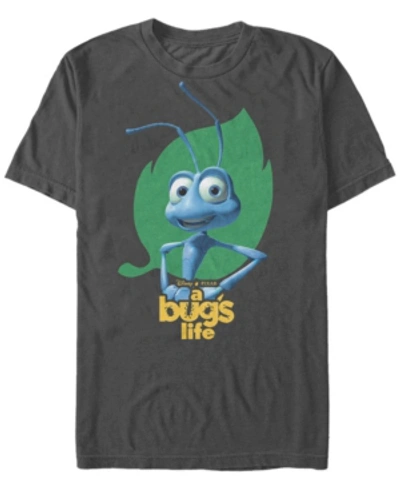 Shop A Bug's Life Disney Men's Pixar Bugs Life Flik Hips Logo Short Sleeve T-shirt In Charcoal