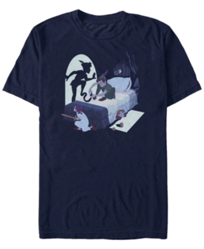 Shop Tinkerbell Disney Men's Peter Pan Pan's Shadow Trap Short Sleeve T-shirt In Navy