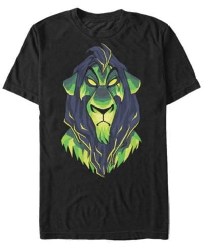 Shop Lion King Disney Men's The  Scar Portrait Short Sleeve T-shirt In Black