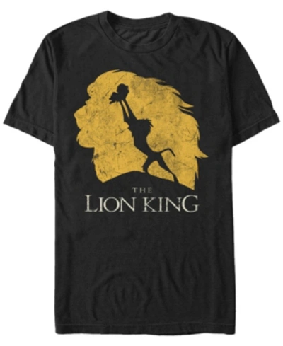Shop Lion King Disney Men's The  Simba Evolution Silhouette Short Sleeve T-shirt In Black