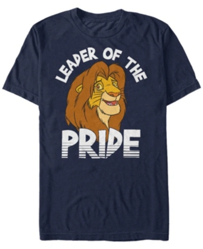 Shop Lion King Disney Men's The  Simba Leader Of The Pride Short Sleeve T-shirt In Navy