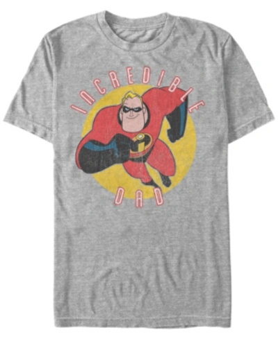Shop The Incredibles Disney Pixar Men's  Incredible Dad Short Sleeve T-shirt In Athletic H