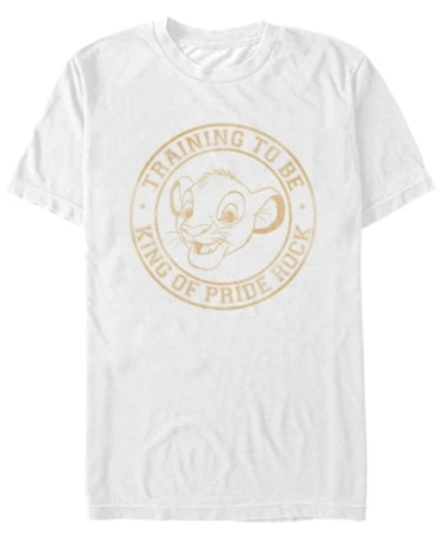 Shop Lion King Disney Men's  Simba King In Training Short Sleeve T-shirt In White