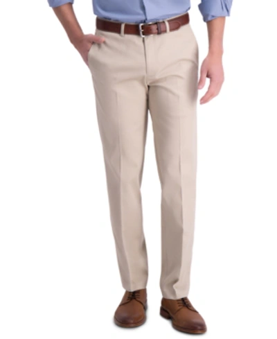 Shop Haggar Men's Iron Free Premium Khaki Straight-fit Flat-front Pant In Sand