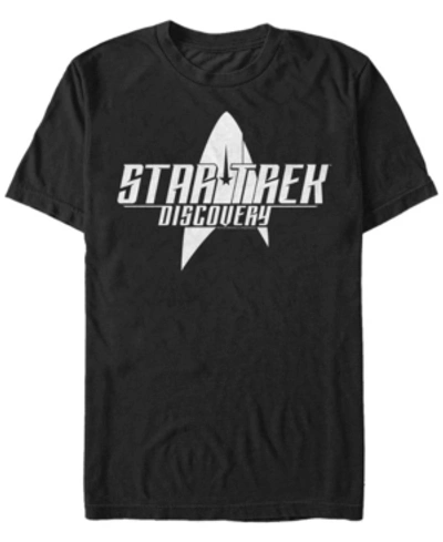 Shop Star Trek Men's Discovery Logo Short Sleeve T-shirt In Black