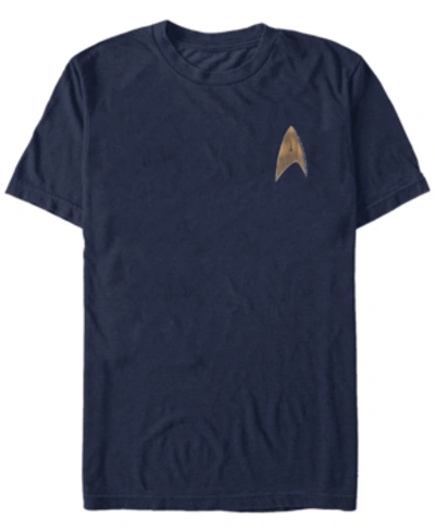 Shop Star Trek Discovery Men's Delta Command Badge Short Sleeve T-shirt In Navy