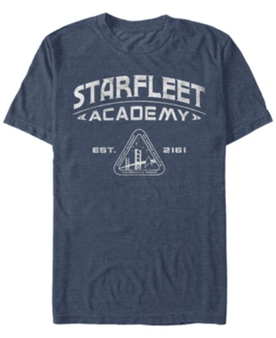 Shop Star Trek Men's Starfleet Academy Established 2161 Short Sleeve T-shirt In Navy Heath